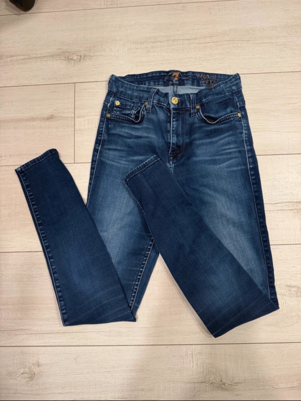 7 For All Mankind Men's Indigo Skinny Jeans